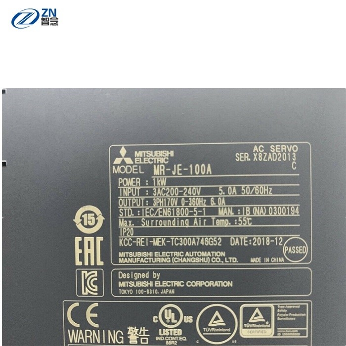 원래 PLC 미츠비시 서보 드라이브 3은 MR-JE-100A 200을 단계적으로 시행합니다 - 240V AC